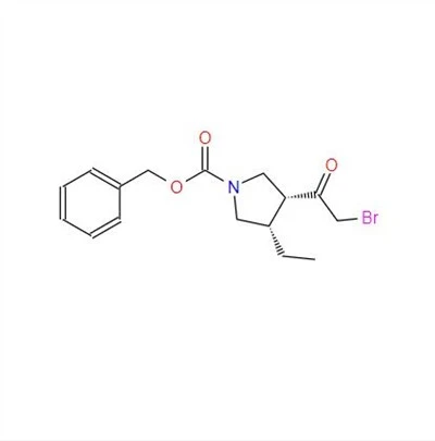 CAS:{{0}丨(3R,4S)-3-(2-Bromoacetyl)-4-ethyl-1-pyrrolidinecarboxylic acid Phenylmethyl Ester